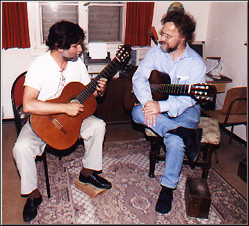 Mr. Lendle & Lahav at Lahav's Studio for Guitar Summer 2002